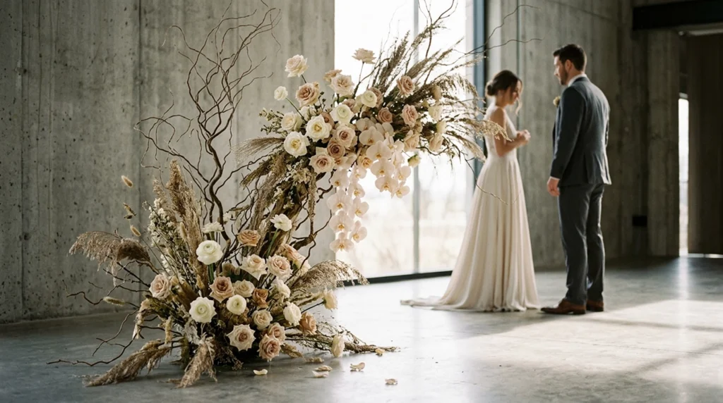 bride groom wedding flowers about art